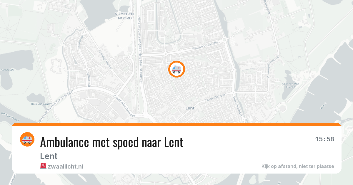 Ambulance met spoed naar Lent — 27 feb 2026 | 🚨 Zwaailicht.nl
