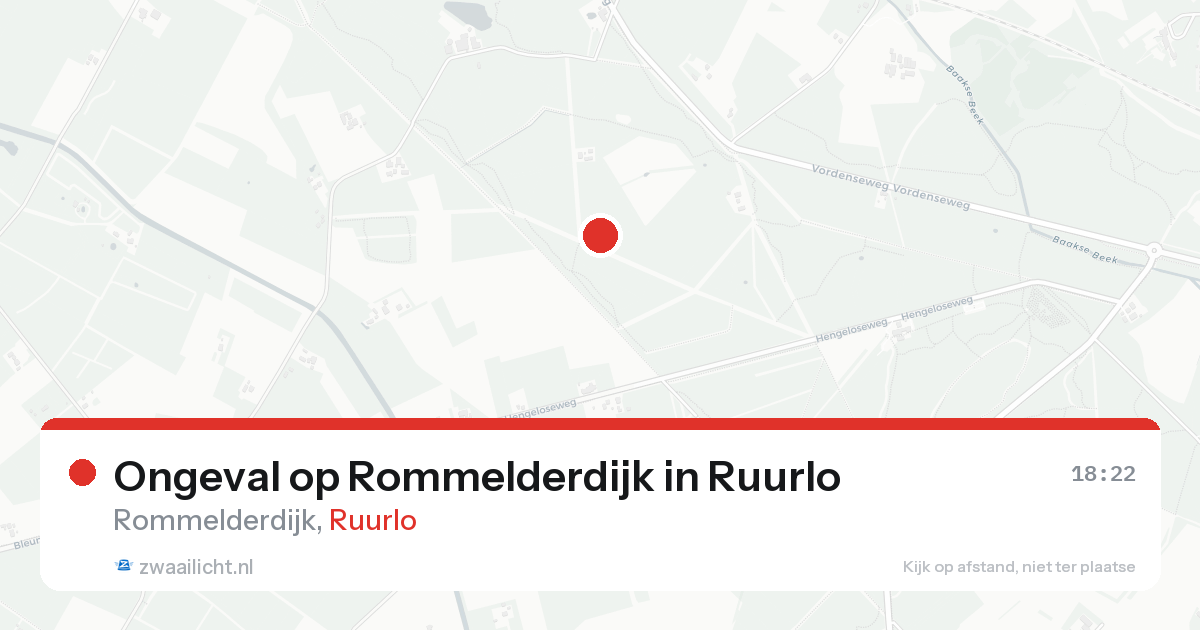 Ongeval op Rommelderdijk in Ruurlo — 16 aug 2026