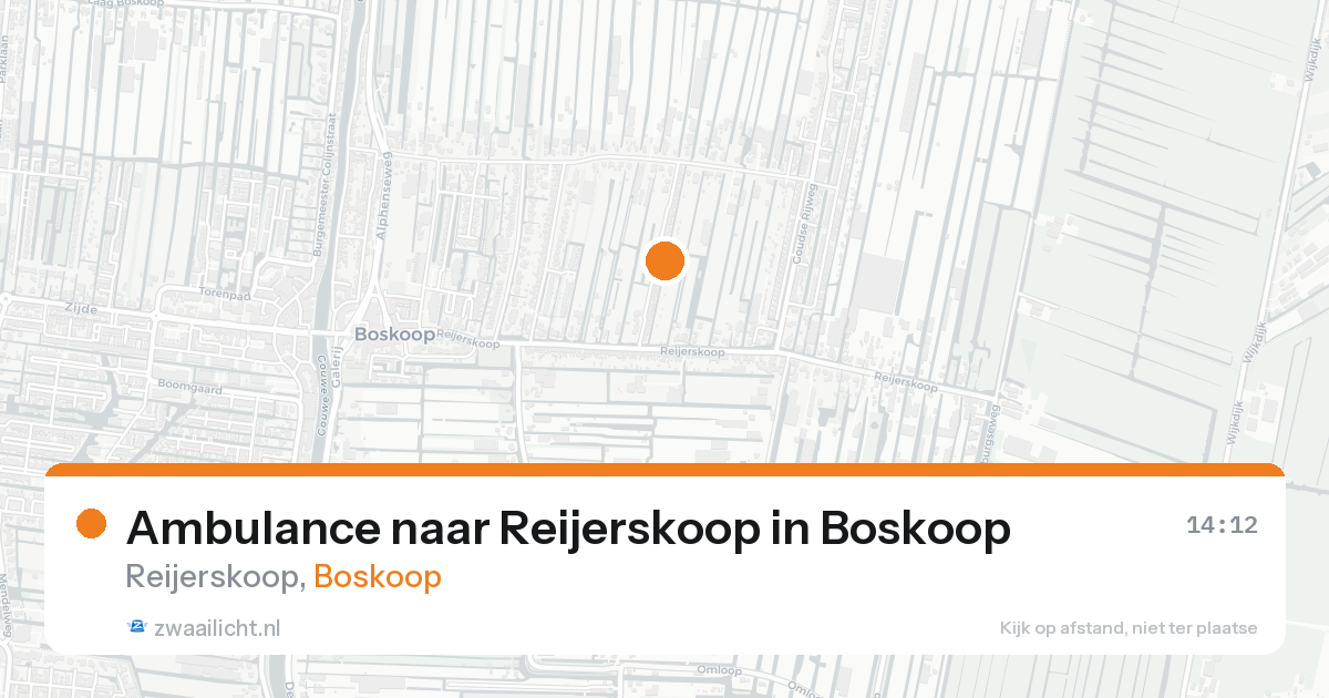 Ambulance naar Reijerskoop in Boskoop — 24 aug 2026