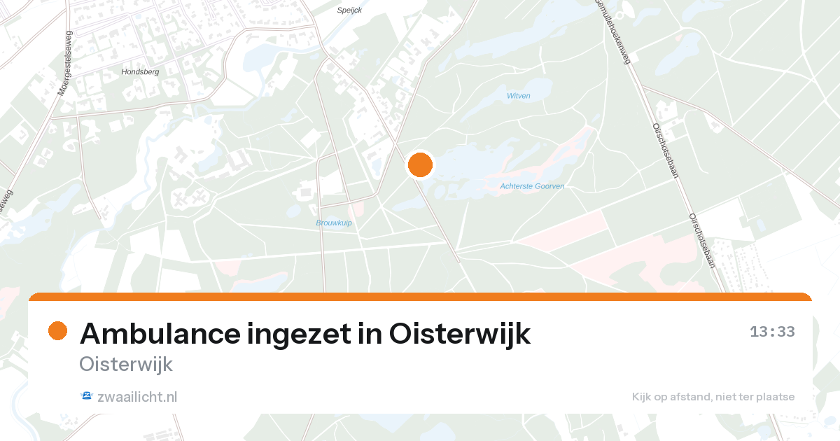 Ambulance ingezet in Oisterwijk — 26 aug 2026