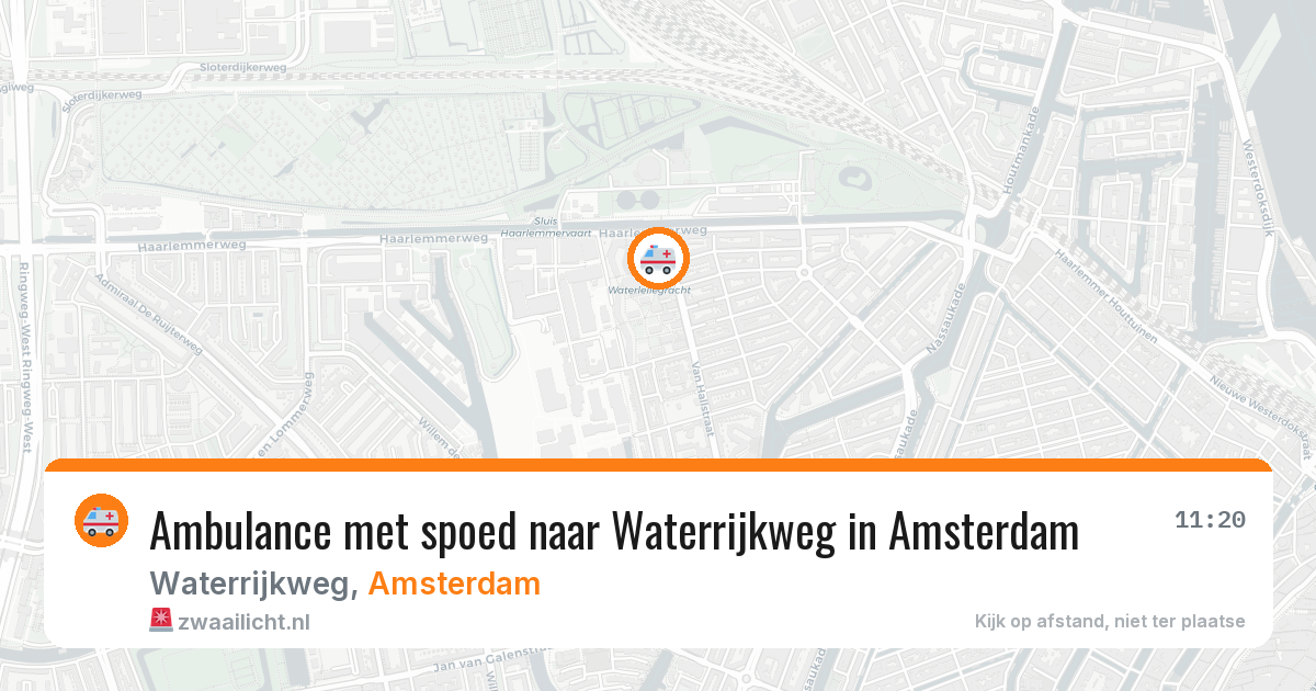 Ambulance met spoed naar Waterrijkweg in Amsterdam — 4 jul 2026