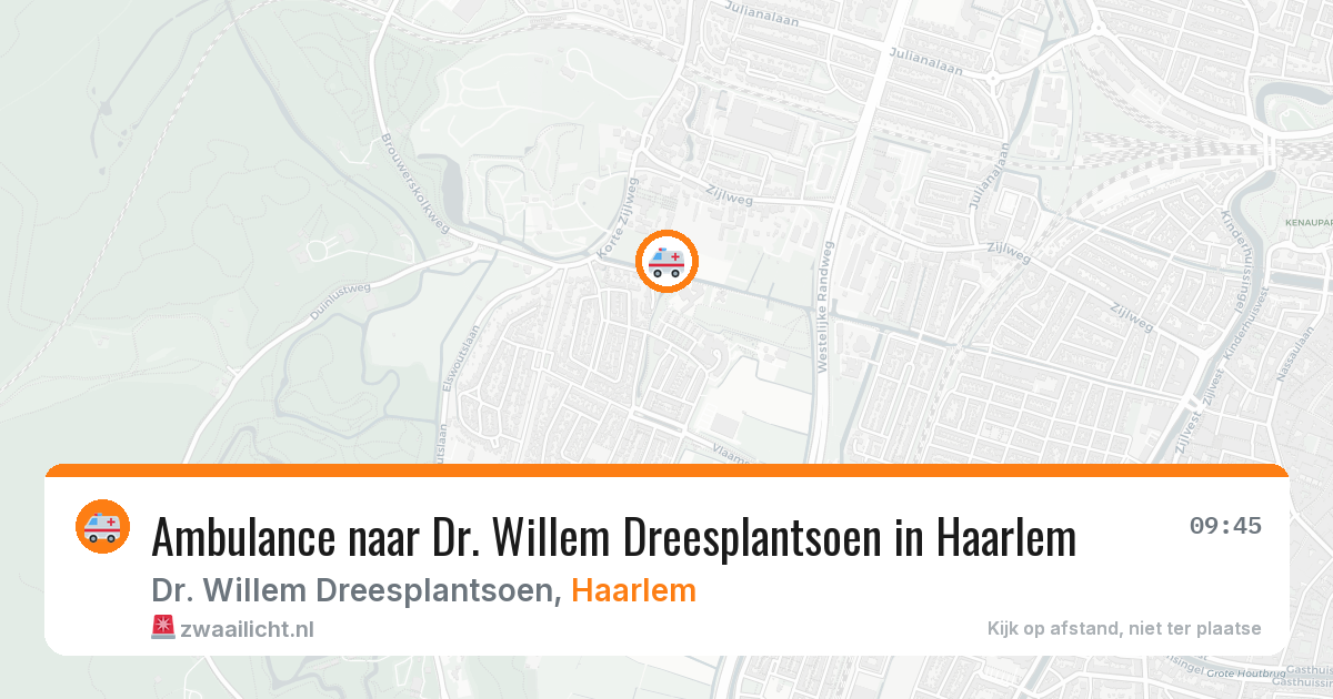 Ambulance naar Dr. Willem Dreesplantsoen in Haarlem — 10 aug 2026