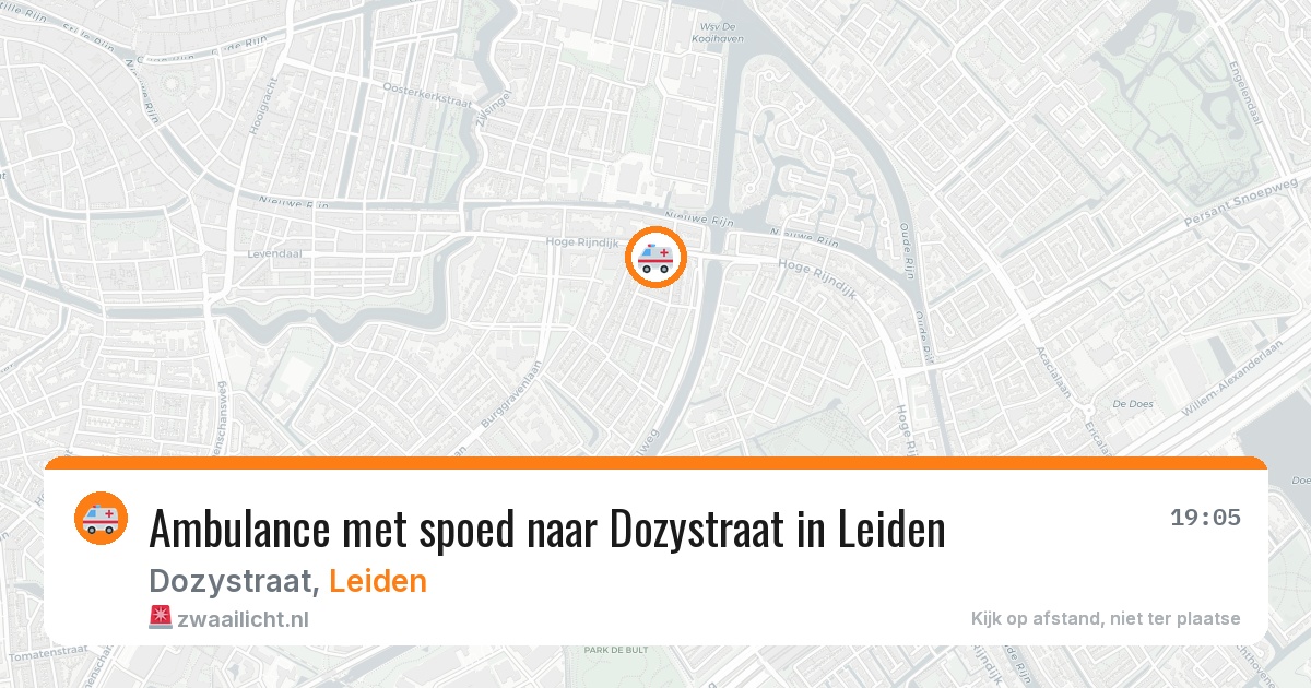 Ambulance met spoed naar Dozystraat in Leiden — 27 jul 2026