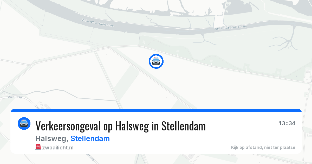 Verkeersongeval op Halsweg in Stellendam — 16 mei 2026