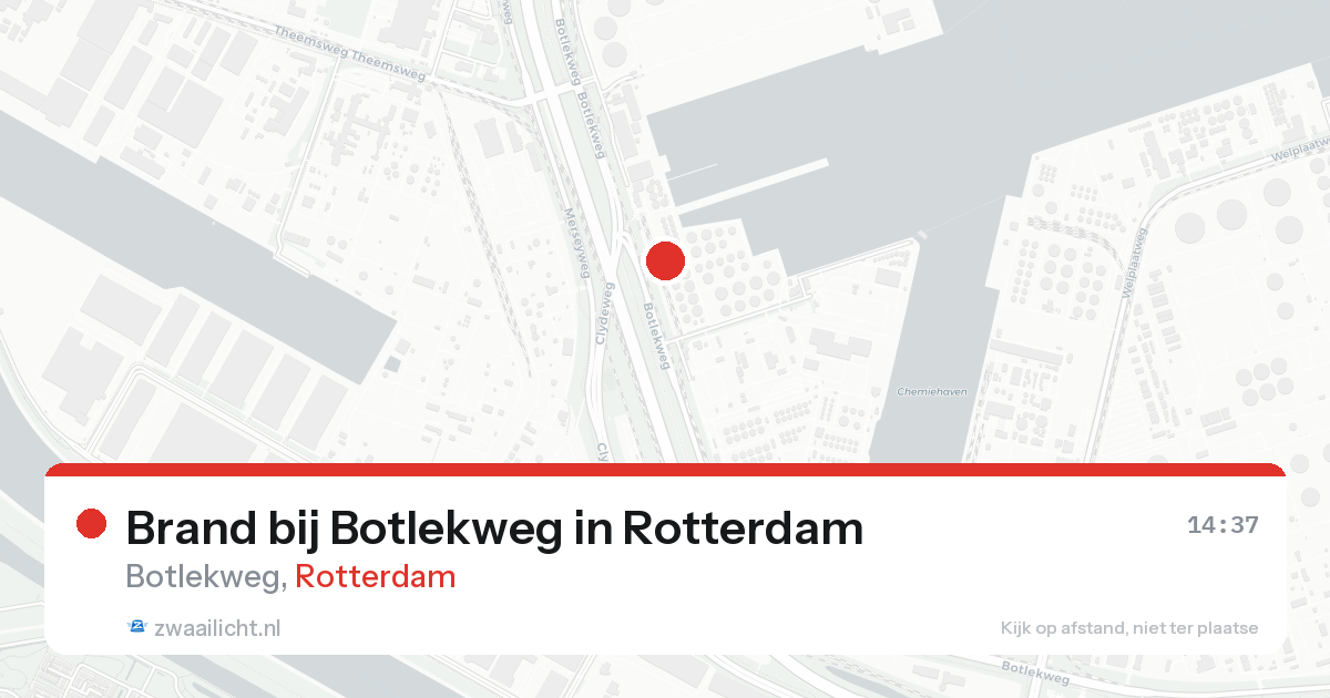 Brand bij Botlekweg in Rotterdam — 20 aug 2026
