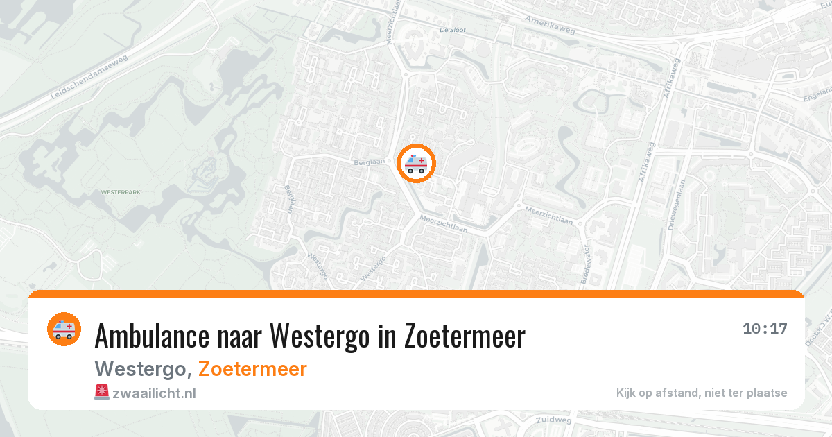 Ambulance naar Westergo in Zoetermeer — 10 jun 2026