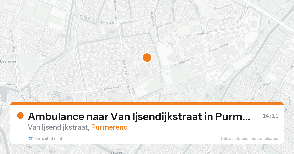 Ambulance naar Van Ijsendijkstraat in Purmerend — 2 jun 2026