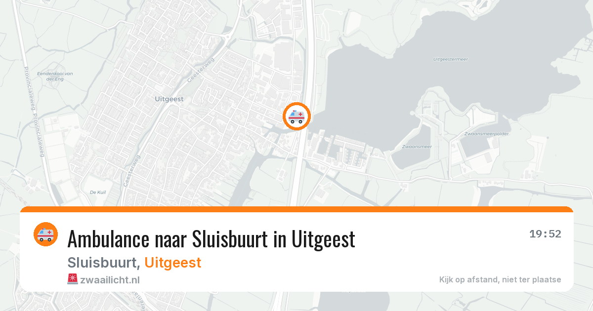 Ambulance naar Sluisbuurt in Uitgeest — 7 jul 2026