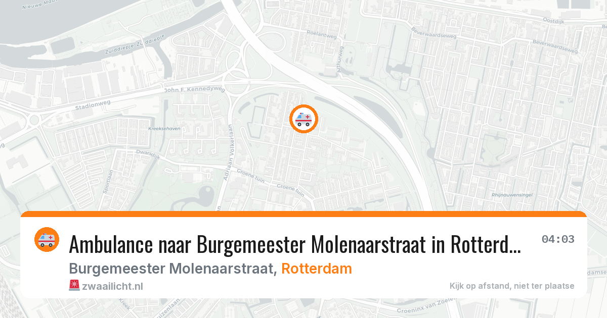 Ambulance naar Burgemeester Molenaarstraat in Rotterdam — 14 aug 2026