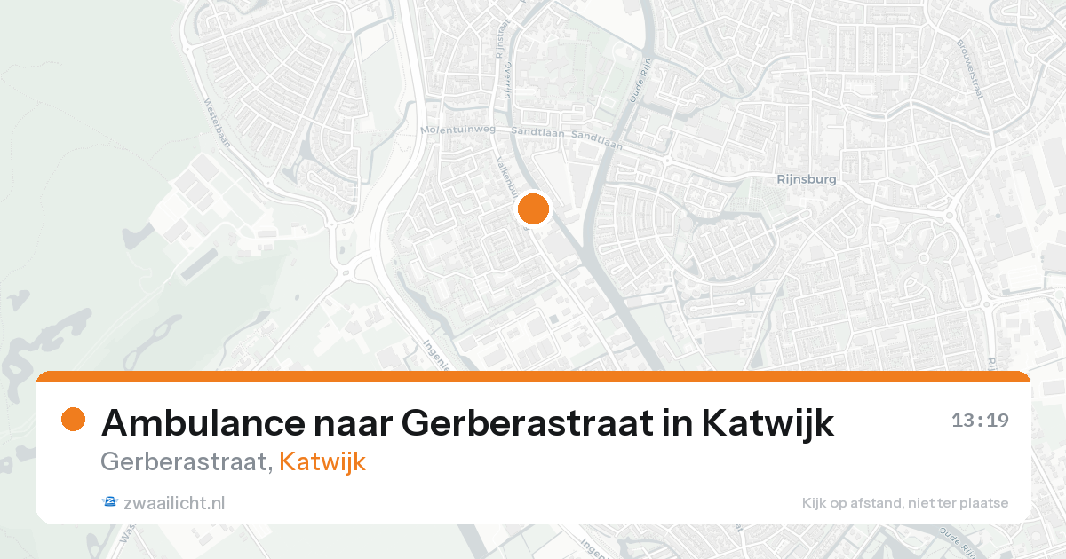 Ambulance naar Gerberastraat in Katwijk — 25 aug 2026