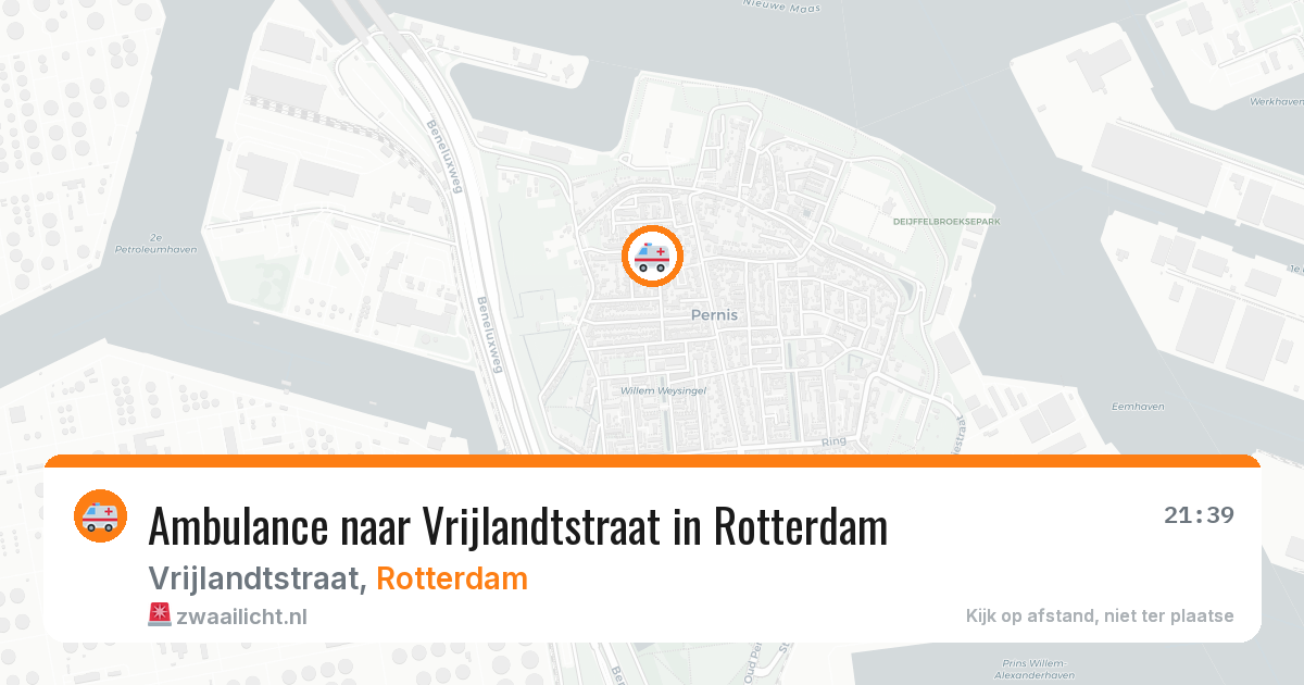 Ambulance naar Vrijlandtstraat in Rotterdam — 20 jun 2026