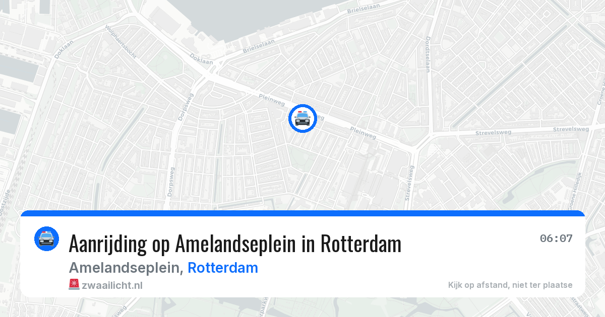Aanrijding op Amelandseplein in Rotterdam — 24 mrt 2026
