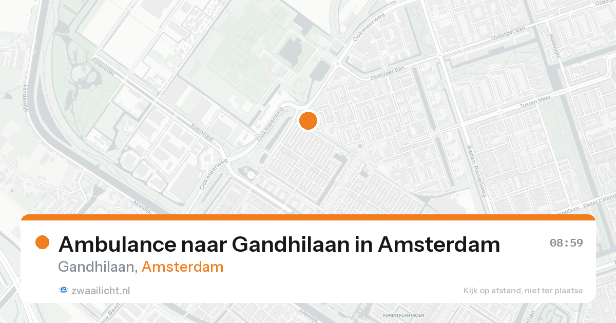 Ambulance naar Gandhilaan in Amsterdam — 20 aug 2026