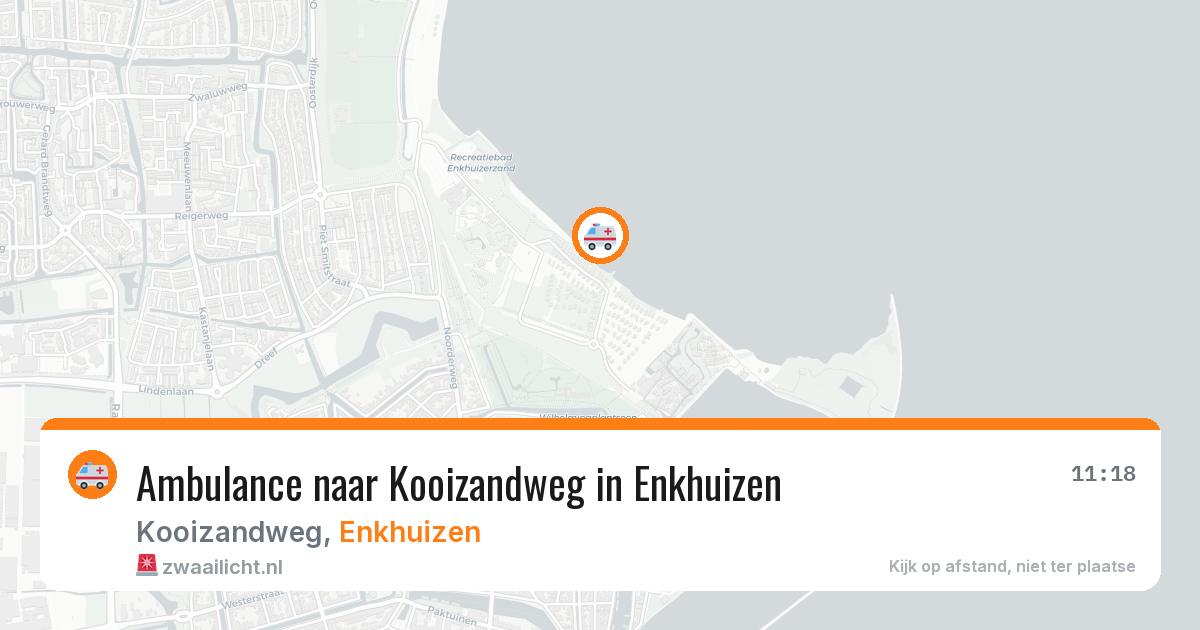 Ambulance naar Kooizandweg in Enkhuizen — 31 jul 2026