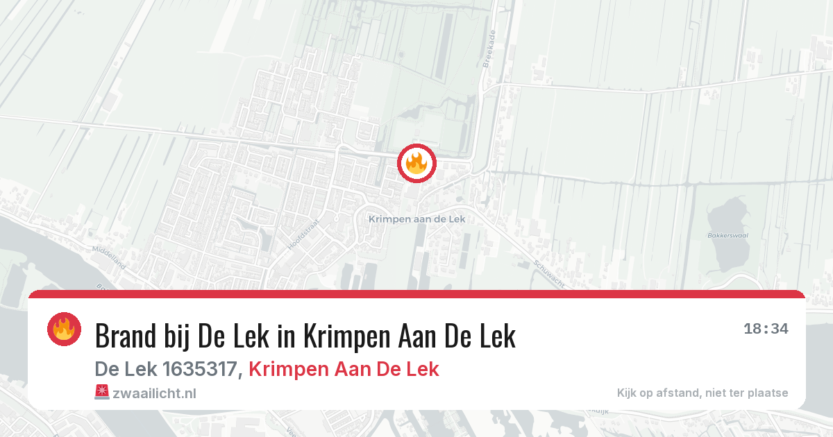Brand bij De Lek in Krimpen Aan De Lek — 31 mrt 2026