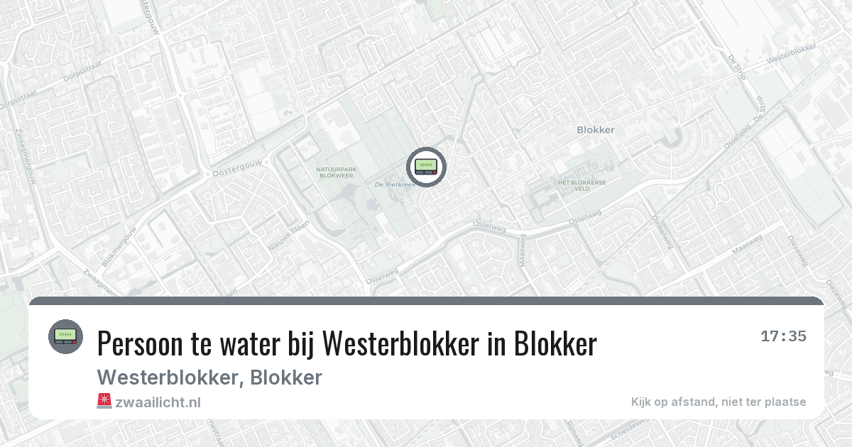 Persoon te water bij Westerblokker in Blokker — 29 jan 2026