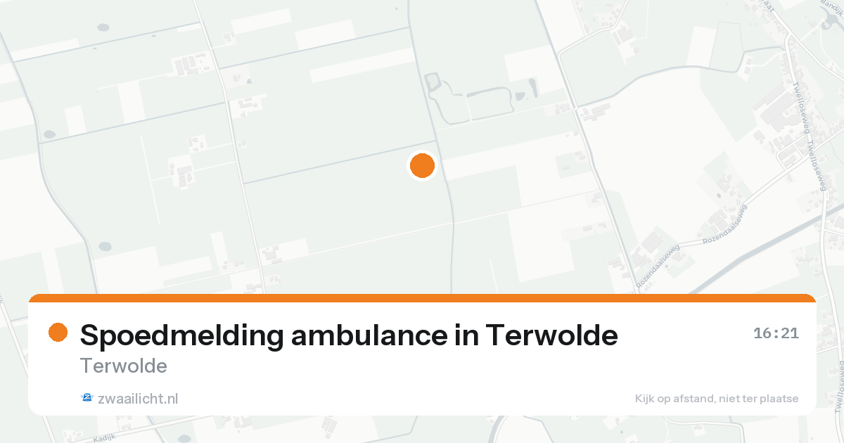 Spoedmelding ambulance in Terwolde — 21 aug 2026