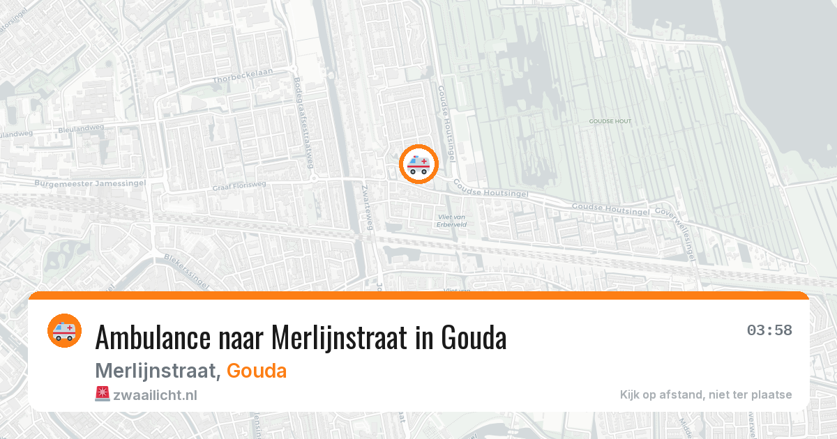 Ambulance naar Merlijnstraat in Gouda — 28 mei 2026