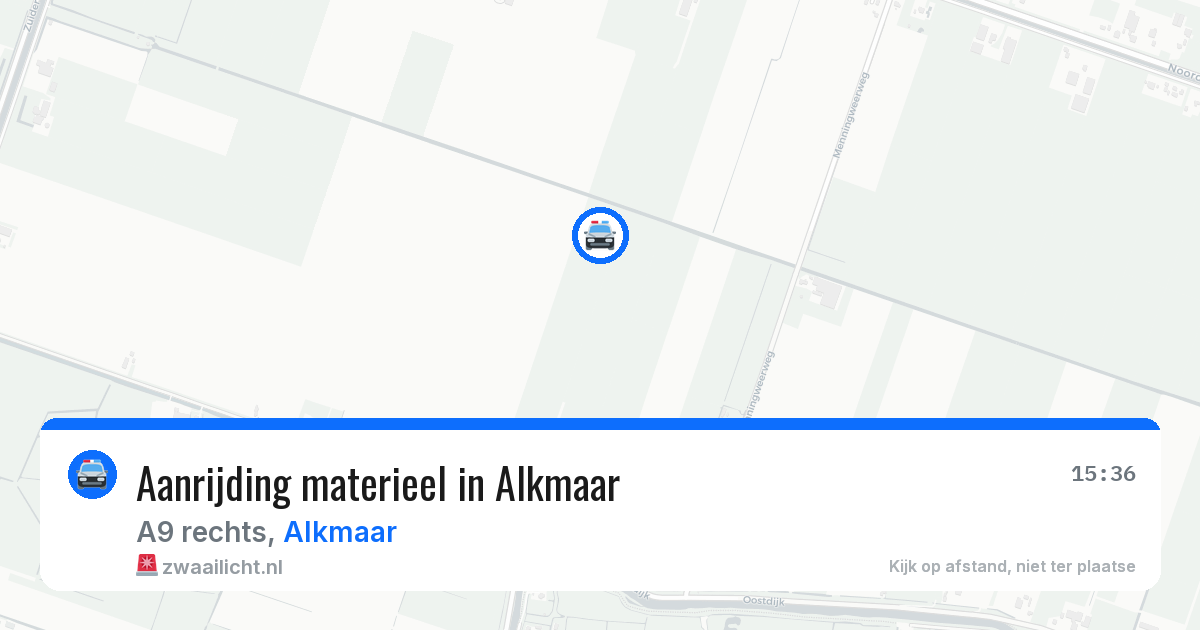 Aanrijding materieel in Alkmaar — 20 mrt 2026