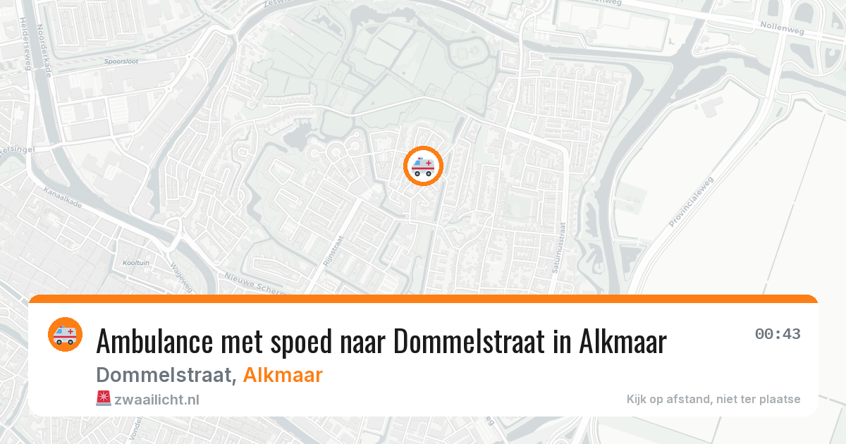 Ambulance met spoed naar Dommelstraat in Alkmaar — 23 jul 2026
