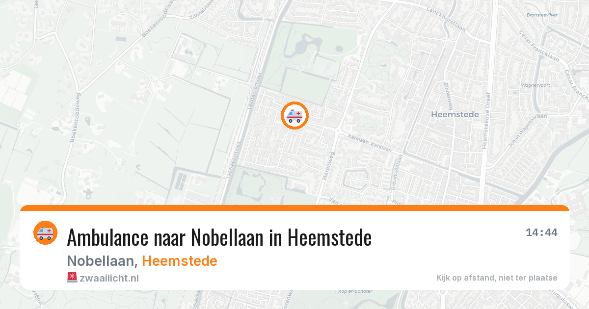 Ambulance naar Nobellaan in Heemstede — 3 aug 2026
