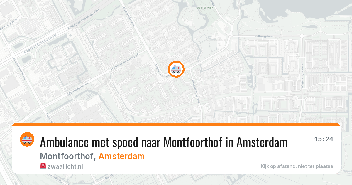 Ambulance met spoed naar Montfoorthof in Amsterdam — 23 jun 2026