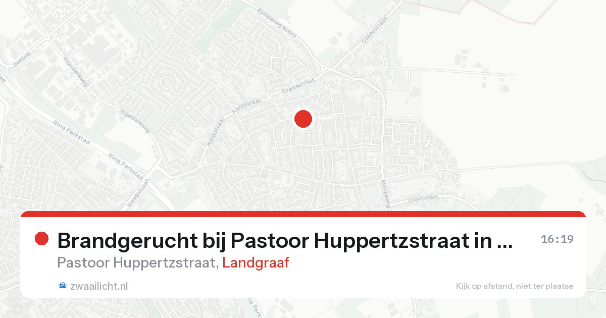 Brandgerucht bij Pastoor Huppertzstraat in Landgraaf — 20 aug 2026