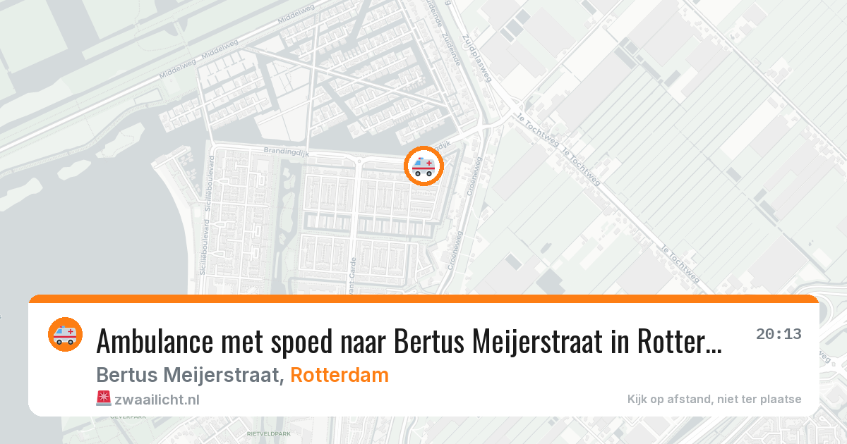 Ambulance met spoed naar Bertus Meijerstraat in Rotterdam — 29 mei 2026