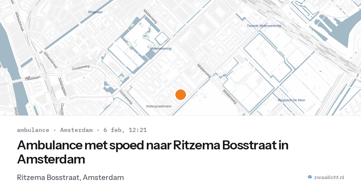 Ambulance met spoed naar Ritzema Bosstraat in Amsterdam — 6 feb 2026