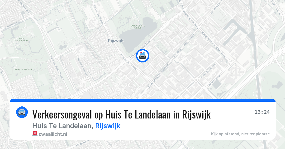 Verkeersongeval op Huis Te Landelaan in Rijswijk — 14 jul 2026