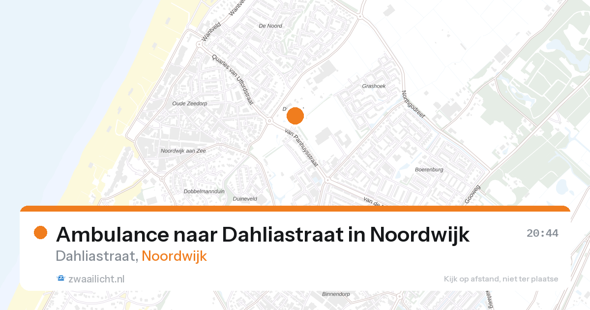 Ambulance naar Dahliastraat in Noordwijk — 25 jul 2026