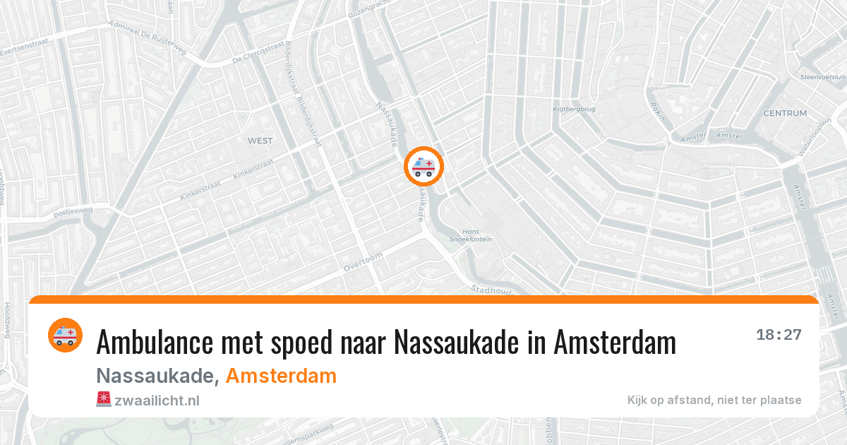 Ambulance met spoed naar Nassaukade in Amsterdam — 21 jun 2026