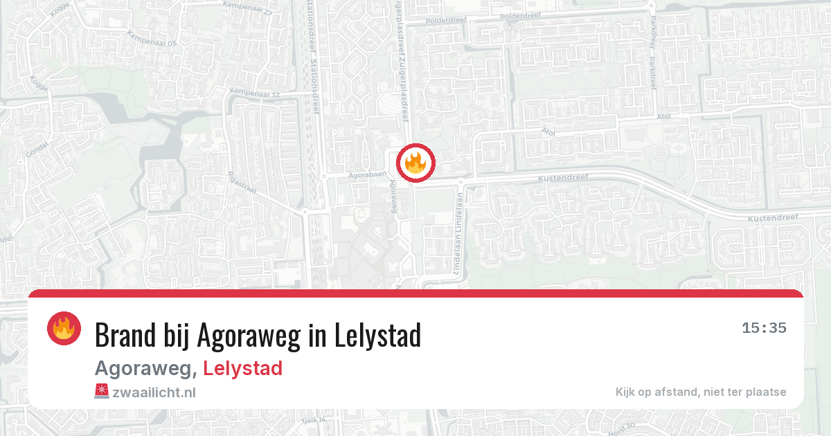 Brand bij Agoraweg in Lelystad — 6 jun 2026