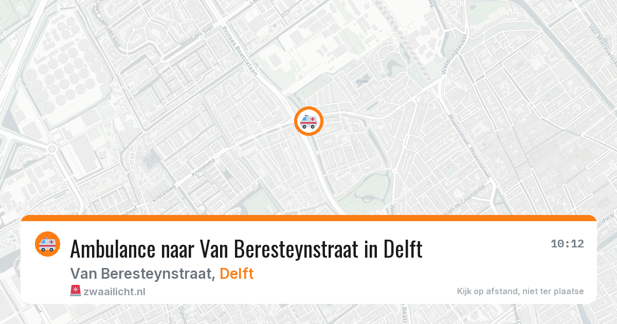 Ambulance naar Van Beresteynstraat in Delft — 19 jun 2026