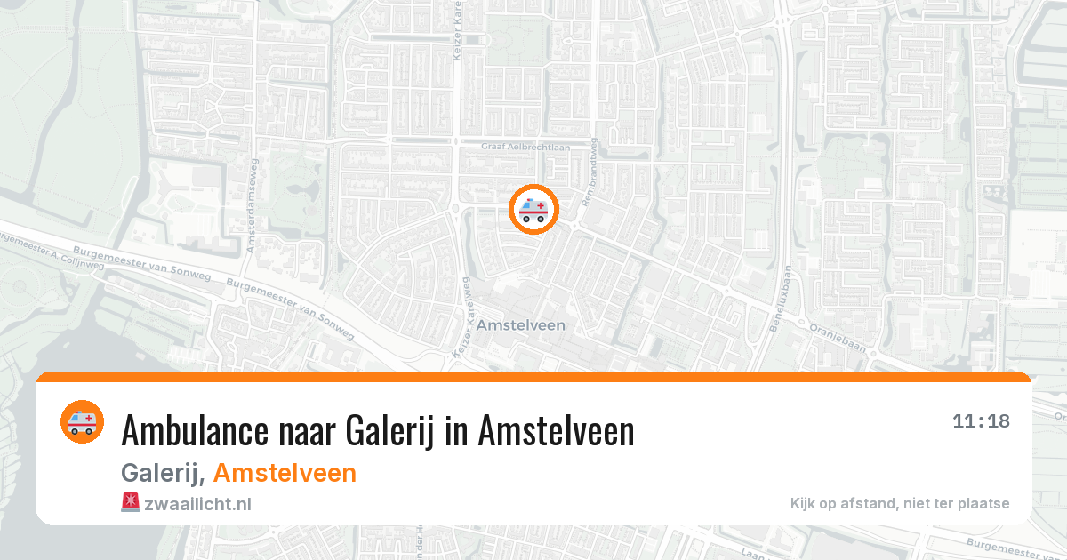 Ambulance naar Galerij in Amstelveen — 5 jul 2026