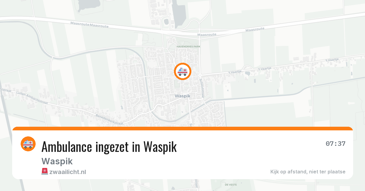 Ambulance ingezet in Waspik — 18 mei 2026