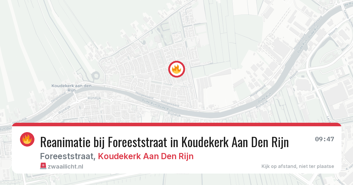 Reanimatie bij Foreeststraat in Koudekerk Aan Den Rijn — 28 jan 2026