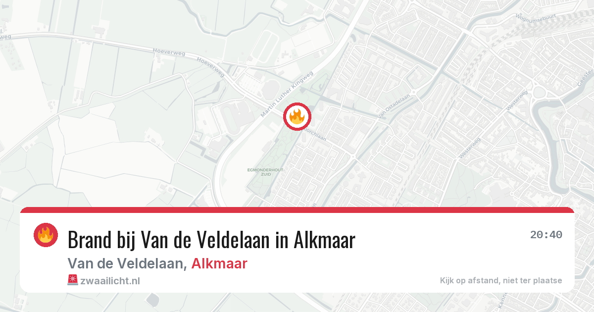 Brand bij Van de Veldelaan in Alkmaar — 25 jun 2026