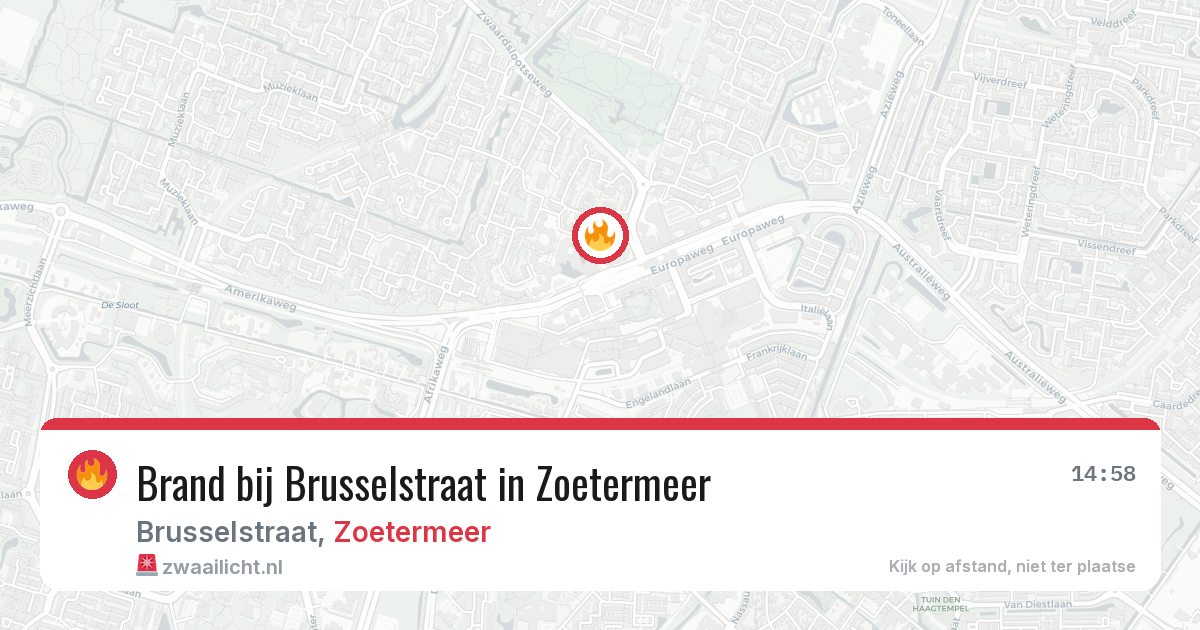 Brand bij Brusselstraat in Zoetermeer — 2 mrt 2026