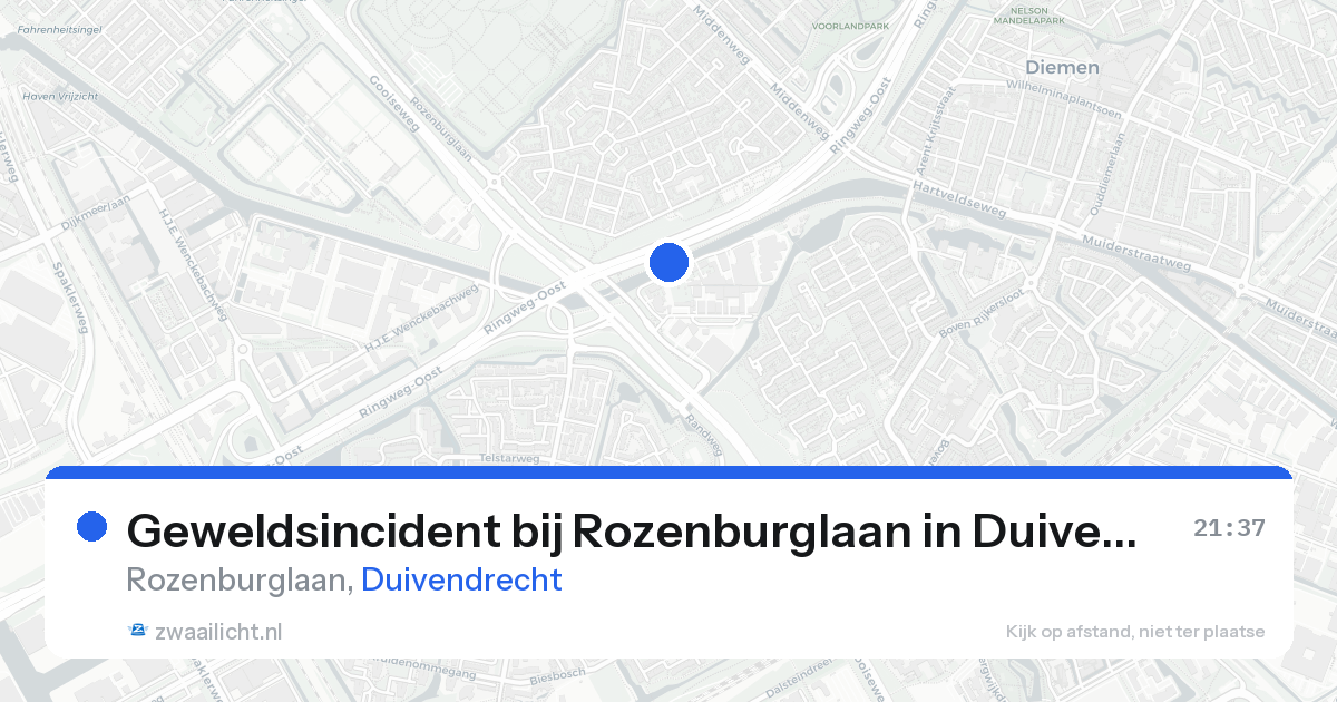 Geweldsincident bij Rozenburglaan in Duivendrecht — 16 aug 2026