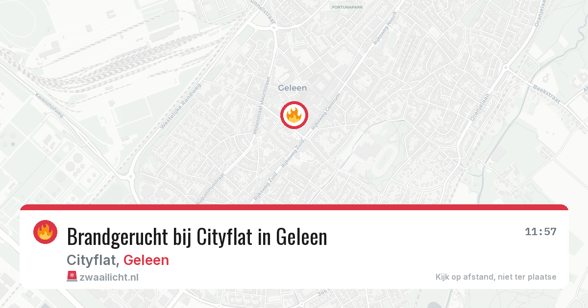 Brandgerucht bij Cityflat in Geleen — 18 jul 2026
