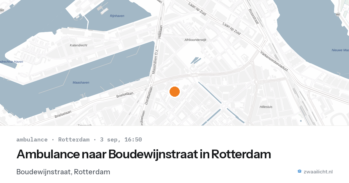 Ambulance naar Boudewijnstraat in Rotterdam — 3 sep 2026