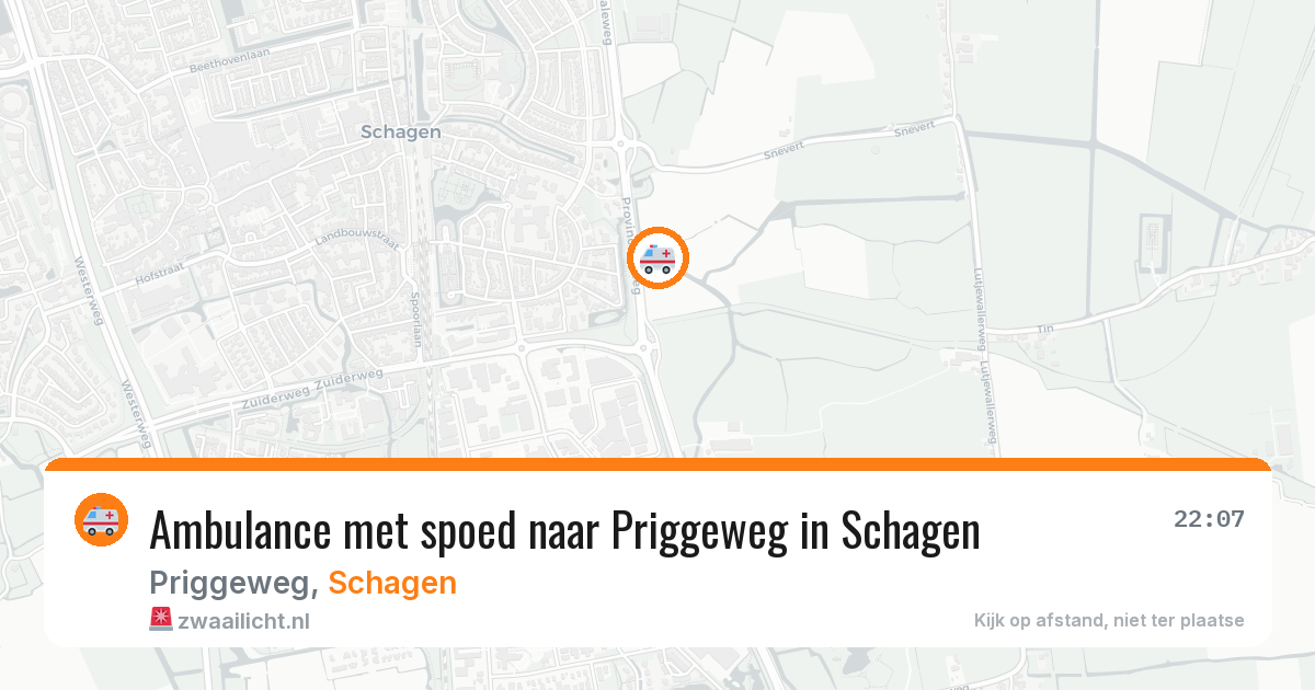 Ambulance met spoed naar Priggeweg in Schagen — 3 jul 2026