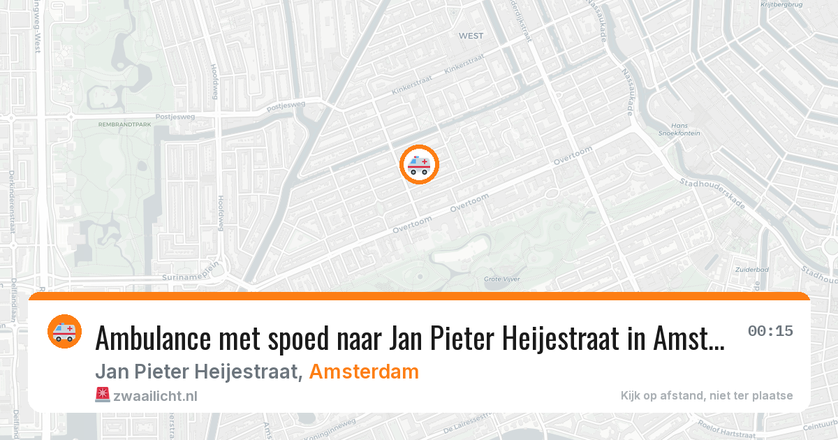 Ambulance met spoed naar Jan Pieter Heijestraat in Amsterdam — 28 mei 2026