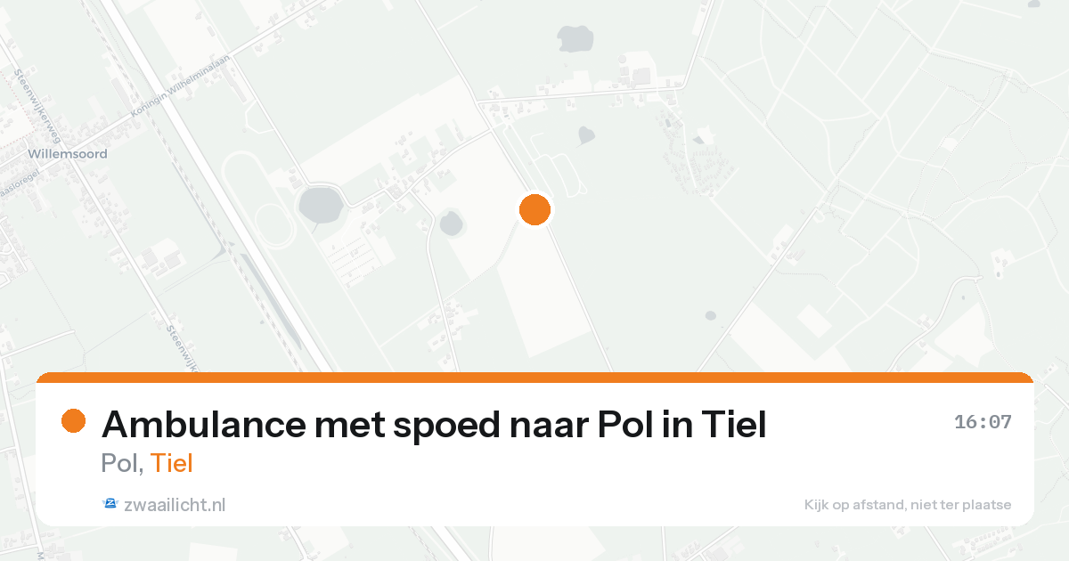 Ambulance met spoed naar Pol in Tiel — 23 aug 2026