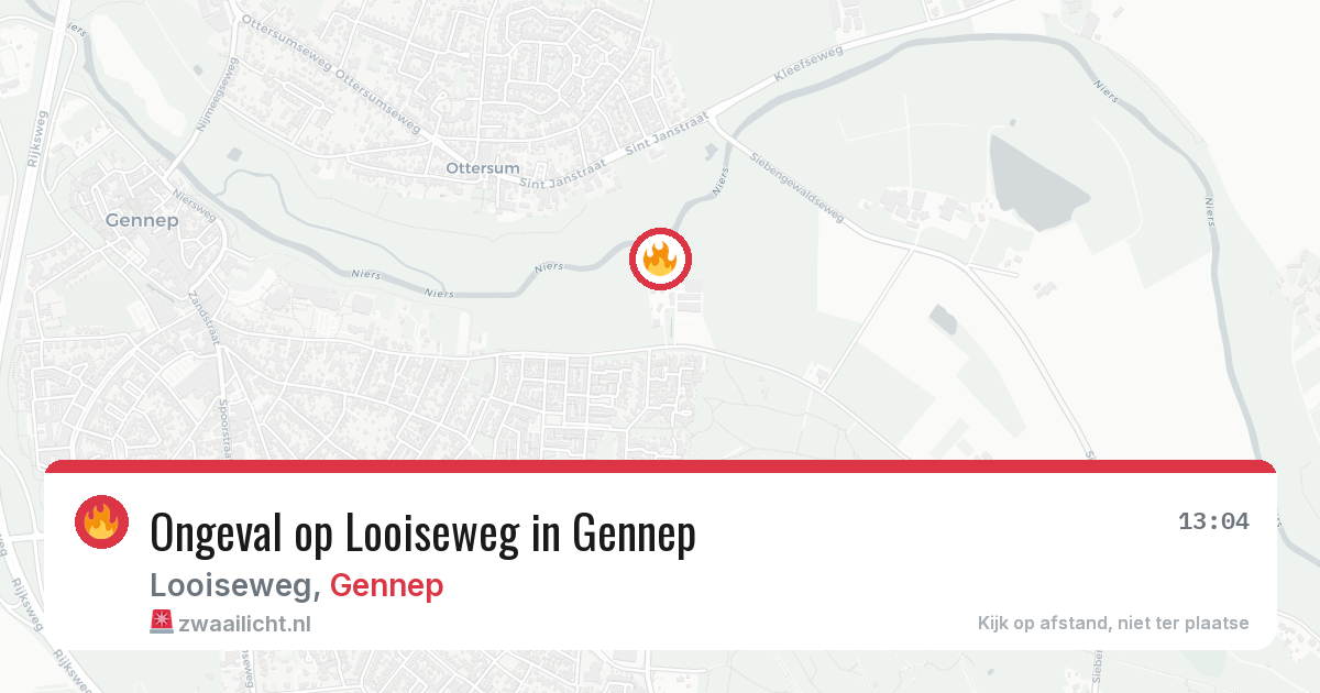 Ongeval op Looiseweg in Gennep — 23 mei 2026