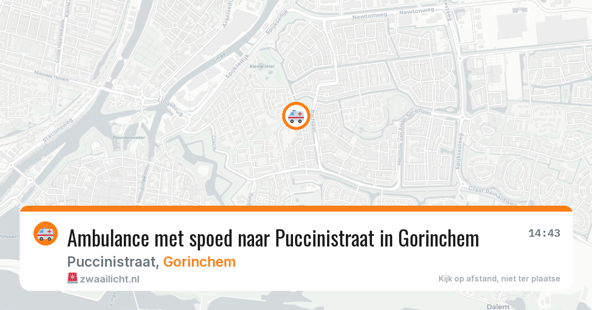 Ambulance met spoed naar Puccinistraat in Gorinchem — 5 mei 2026