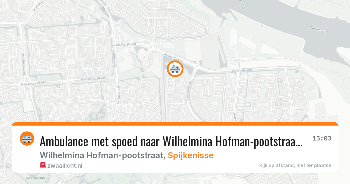 Ambulance met spoed naar Wilhelmina Hofman-pootstraat in Spijkenisse — 3 apr 2026