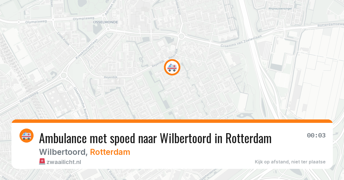 Ambulance met spoed naar Wilbertoord in Rotterdam — 22 mrt 2026