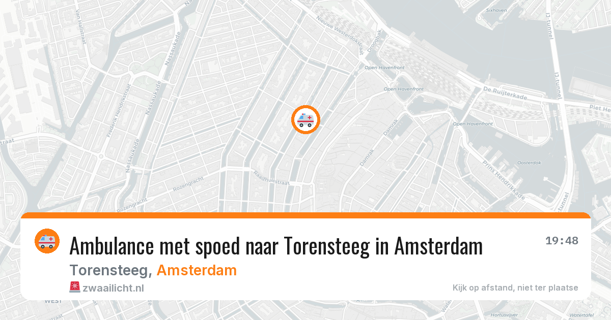 Ambulance met spoed naar Torensteeg in Amsterdam — 19 mrt 2026